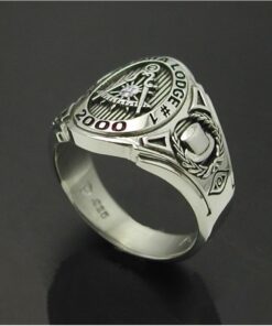 Past Master California Custom Bezel Ring in Sterling Silver ~ Cigar Band Style 018C