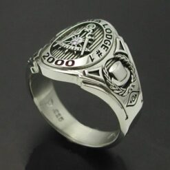 Past Master California Custom Bezel Ring in Sterling Silver ~ Cigar Band Style 018C