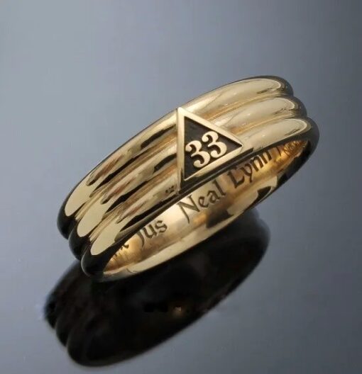 33rd Degree Masonic Scottish Rite Ring in 14k Gold