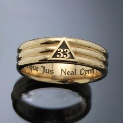 33rd Degree Masonic Scottish Rite Ring in 14k Gold