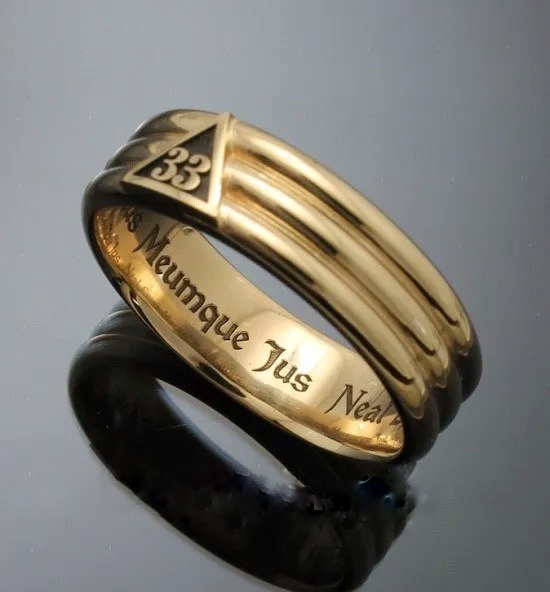 33rd Degree Masonic Scottish Rite Ring in 14k Gold