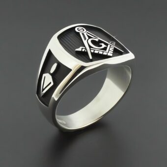 Masonic Ring in Sterling Silver ~ Style 006B