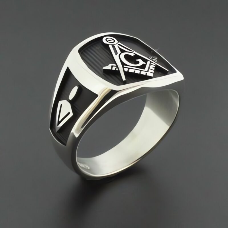 Masonic Ring in Sterling Silver ~ Style 006B