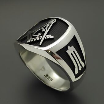 Masonic Ring in Sterling Silver ~ Style 006B
