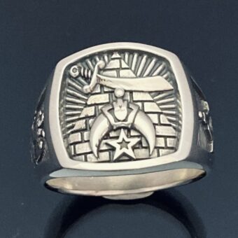 Shriner Pyramid Ring in Sterling Silver