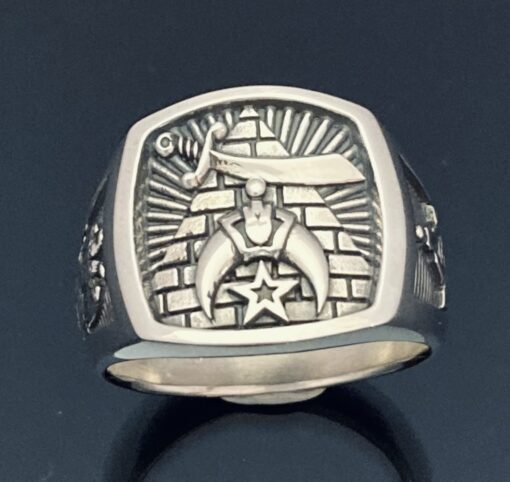 Shriner Pyramid Ring in Sterling Silver