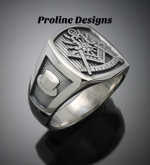 Past Master Masonic Ring in Sterling Silver with Oxidized Finish ...