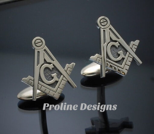 Blue Lodge Square and Compass Cufflinks ~ style 039