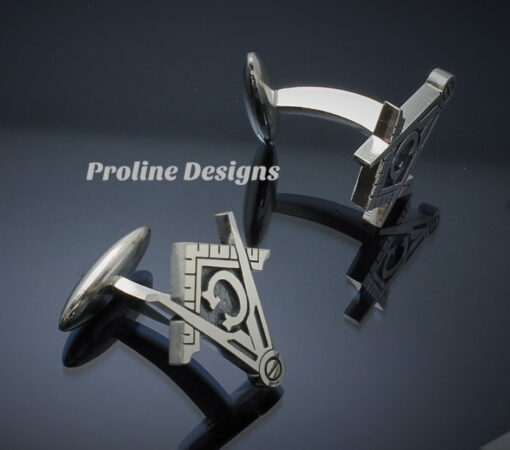 Blue Lodge Square and Compass Cufflinks ~ style 039