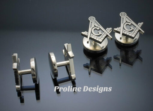 Blue Lodge Square and Compass Tuxedo Studs ~ set of 4 ~ style 038