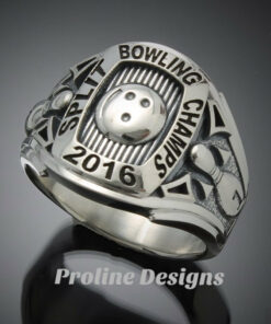 Bowling Championship Ring in Sterling Silver ~ Style 060