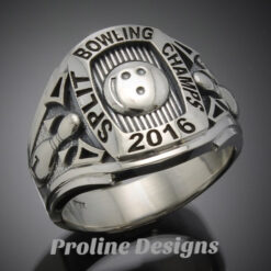 Bowling Championship Ring in Sterling Silver ~ Style 060