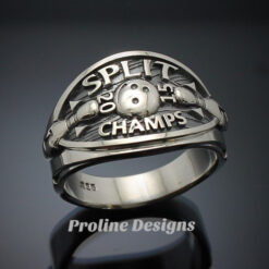 Bowling Championship Ring in Sterling Silver