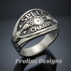 Bowling Championship Ring in Sterling Silver