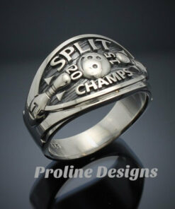 Bowling Championship Ring in Sterling Silver