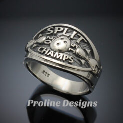 Bowling Championship Ring in Sterling Silver