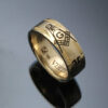 Handmade Masonic Ring in 14k Gold ~ Vintage Style 024