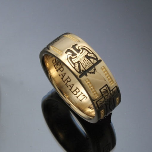 Handmade Masonic Ring in 14k Gold ~ Vintage Style 024