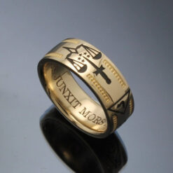 Handmade Masonic Ring in 14k Gold ~ Vintage Style 024