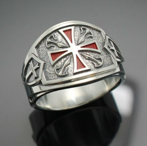 knights-templar-masonic-ring-for-men-in-sterling-silver-cigar-band ...