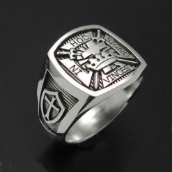 Knights Templar Ring in Sterling Silver ~ Style 017