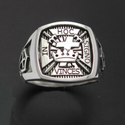Knights Templar Ring in Sterling Silver ~ Style 017