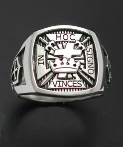 Knights Templar Ring in Sterling Silver ~ Style 017