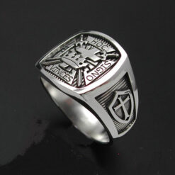 Knights Templar Ring in Sterling Silver ~ Style 017