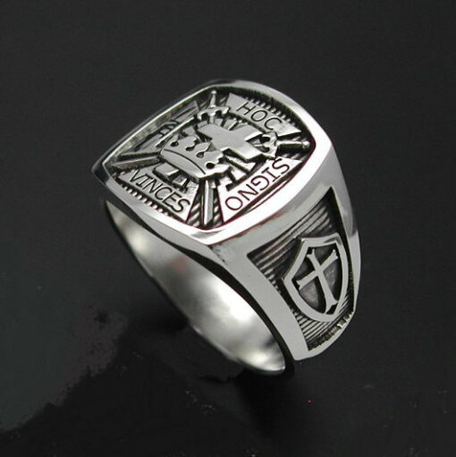 Knights Templar Ring in Sterling Silver ~ Style 017