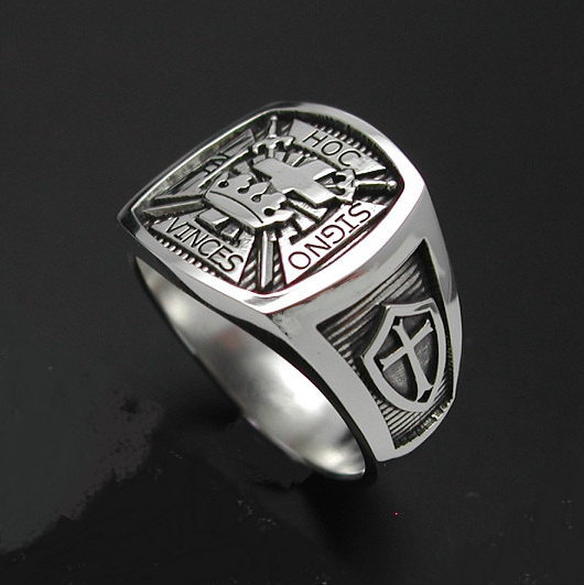 Knights Templar Ring in Sterling Silver ~ Style 017 - ProLine Designs