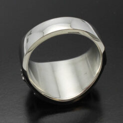 Masonic Ring for Men in Sterling Silver ~ Cigar Band Style 027a