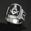 Masonic Ring in Sterling Silver ~ Cigar Band Style 021B