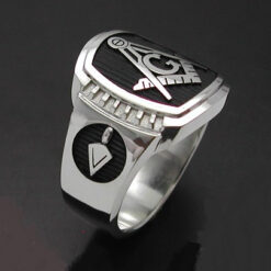 Masonic Ring in Sterling Silver ~ Cigar Band Style 021B