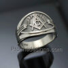 Masonic Ring in Sterling Silver ~ Cigar Band Style 040 "Seeing eye"