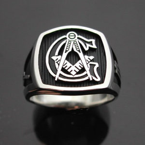 Masonic Ring in Sterling Silver with Black G~ Style 003OB1 - ProLine ...