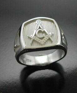 Blue Lodge Masonic Ring in Sterling Silver ~ Style 006