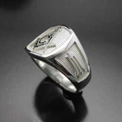 Blue Lodge Masonic Ring in Sterling Silver ~ Style 006