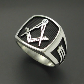 Masonic Ring in Sterling Silver ~ Style 006B no G