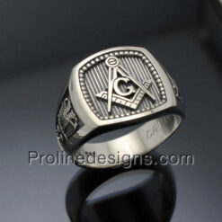 Masonic Scottish Rite Ring in Sterling Silver ~ Style 034