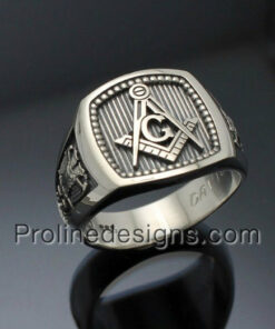 Masonic Scottish Rite Ring in Sterling Silver ~ Style 034