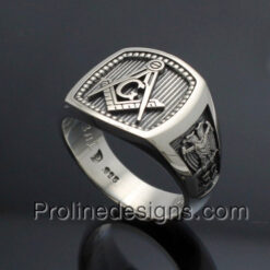 Masonic Scottish Rite Ring in Sterling Silver ~ Style 034