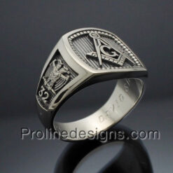Masonic Scottish Rite Ring in Sterling Silver ~ Style 034