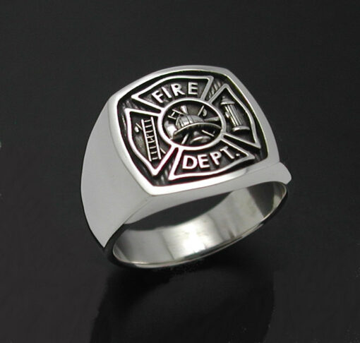 Firefighter Ring in Sterling Silver ~ Style 023