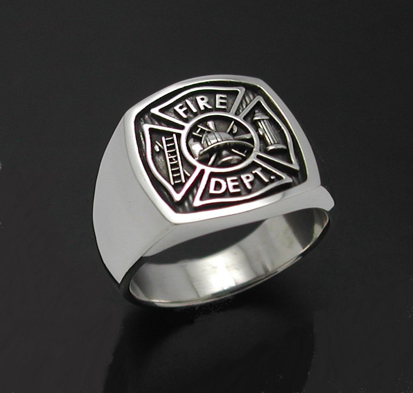 Mens Fireman Ring in Sterling Silver ~ Style 023 - ProLine Designs