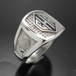 Men's monogrammed golf style ring.