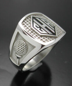 Men's monogrammed golf style ring.