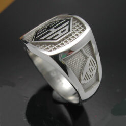 Men's monogrammed golf style ring.