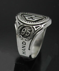 Monogram Cigar Band Mens Ring in Sterling Silver ~ Style 015