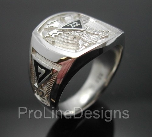 Scottish Rite 32nd Degree Double Eagle Ring in Sterling Silver ~ Style ...