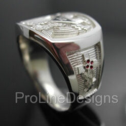 Scottish Rite 32nd Degree Double Eagle Ring in Sterling Silver ~ Style 005